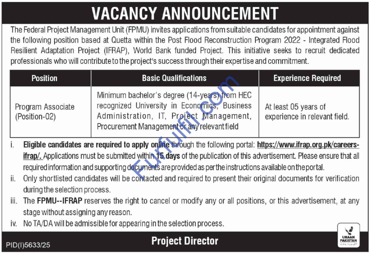 Federal Project Management Unit (FPMU) Jobs 2026 for Program Associates | Apply Online