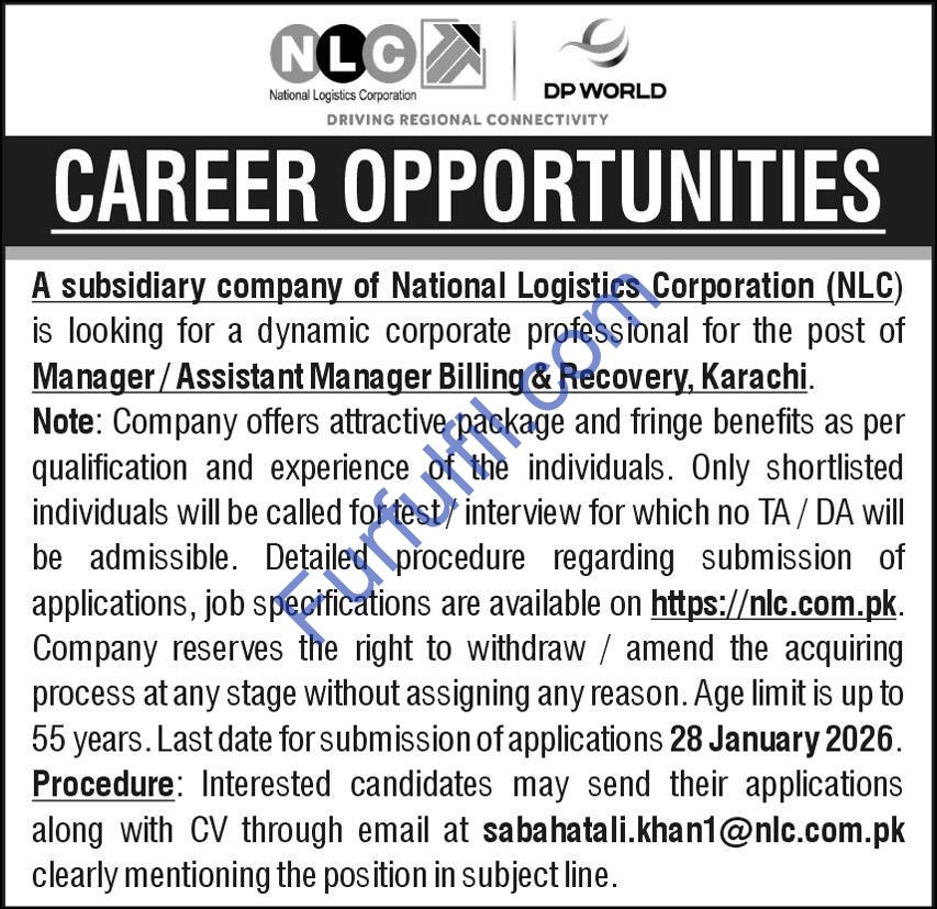 National Logistics Corporation (NLC) Jobs 2026 – Manager